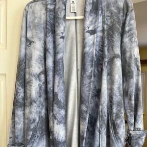 🛍️Blue and gray Tie dye open sweatshirt